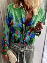 Vacation Style Casual Printed Long-sleeved Shirt